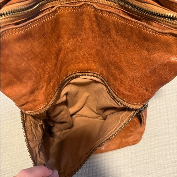 Chic Brown Leather Backpack - Picture 6 of 9